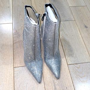 Zara Crystal Studded Ankle Boots
